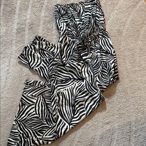 Zebra Print Women's Jumpsuit